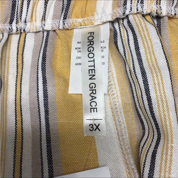 Forgotten Grace Women’s Plus Linen Blend Casual Drawstring Short, size 3X - Picture 4 of 6